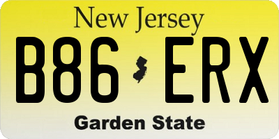 NJ license plate B86ERX