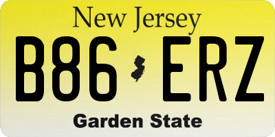 NJ license plate B86ERZ