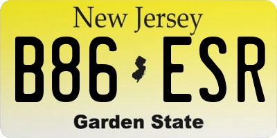 NJ license plate B86ESR