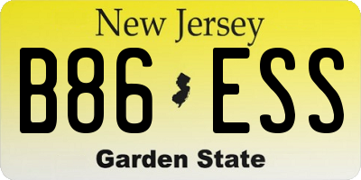 NJ license plate B86ESS