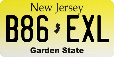 NJ license plate B86EXL