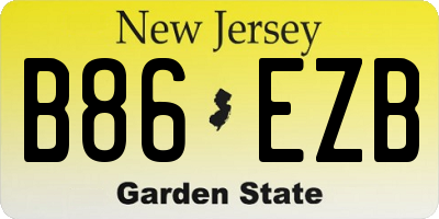 NJ license plate B86EZB