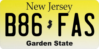 NJ license plate B86FAS