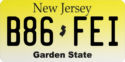 NJ license plate B86FEI