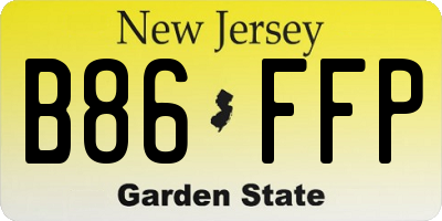 NJ license plate B86FFP
