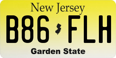NJ license plate B86FLH