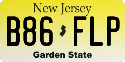 NJ license plate B86FLP
