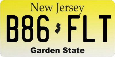 NJ license plate B86FLT