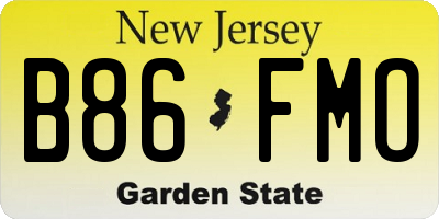 NJ license plate B86FMO