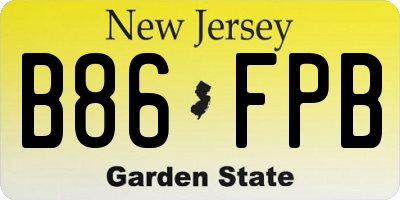 NJ license plate B86FPB