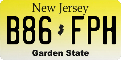 NJ license plate B86FPH