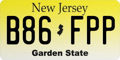 NJ license plate B86FPP