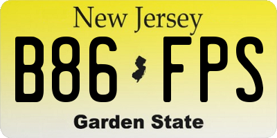 NJ license plate B86FPS