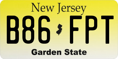 NJ license plate B86FPT