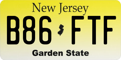 NJ license plate B86FTF