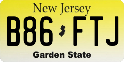 NJ license plate B86FTJ