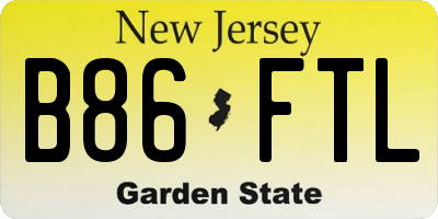 NJ license plate B86FTL
