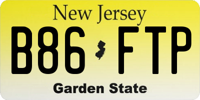 NJ license plate B86FTP