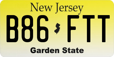 NJ license plate B86FTT