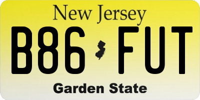 NJ license plate B86FUT