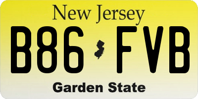 NJ license plate B86FVB