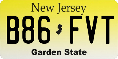 NJ license plate B86FVT