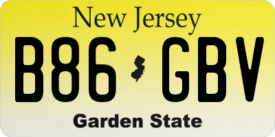 NJ license plate B86GBV