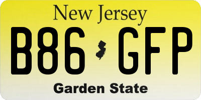 NJ license plate B86GFP