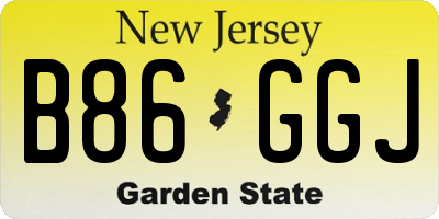 NJ license plate B86GGJ
