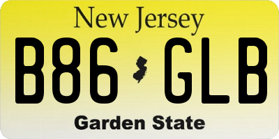 NJ license plate B86GLB