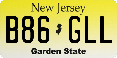 NJ license plate B86GLL