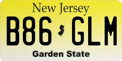 NJ license plate B86GLM