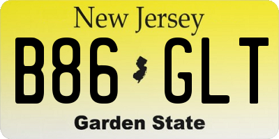 NJ license plate B86GLT