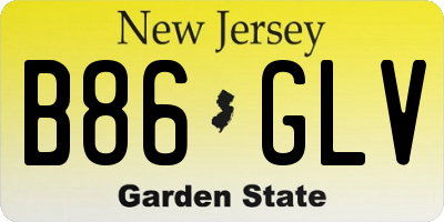 NJ license plate B86GLV