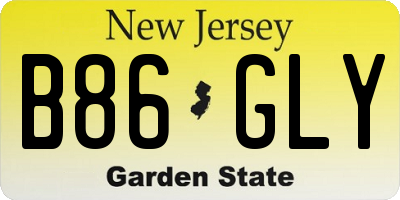 NJ license plate B86GLY
