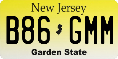 NJ license plate B86GMM
