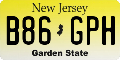 NJ license plate B86GPH