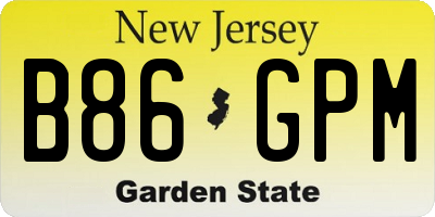 NJ license plate B86GPM