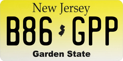NJ license plate B86GPP