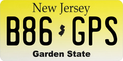 NJ license plate B86GPS