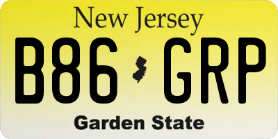 NJ license plate B86GRP