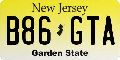 NJ license plate B86GTA