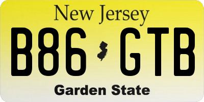 NJ license plate B86GTB