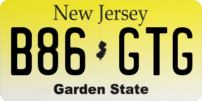 NJ license plate B86GTG