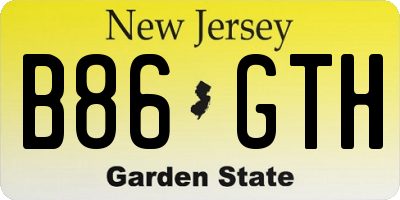 NJ license plate B86GTH