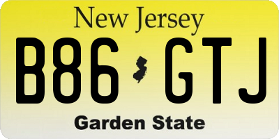 NJ license plate B86GTJ