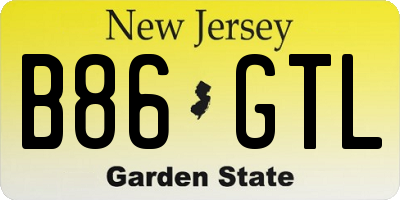 NJ license plate B86GTL