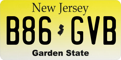 NJ license plate B86GVB