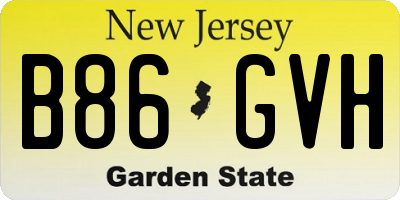 NJ license plate B86GVH