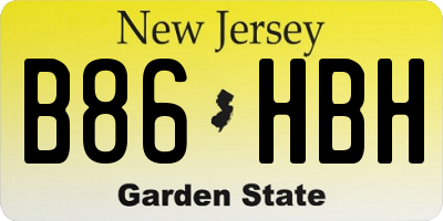 NJ license plate B86HBH